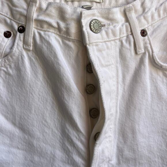 AGOLDE Fen White High Rise Straight Leg Distressed Jeans Size 27 - Picture 6 of 10